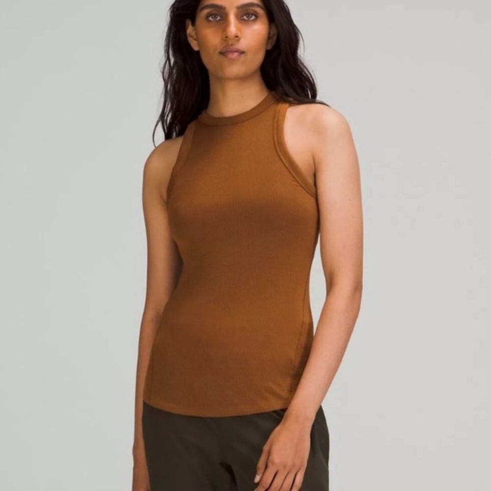 Lululemon Athletica Hold Tight Tank Top Womens 8 Brown